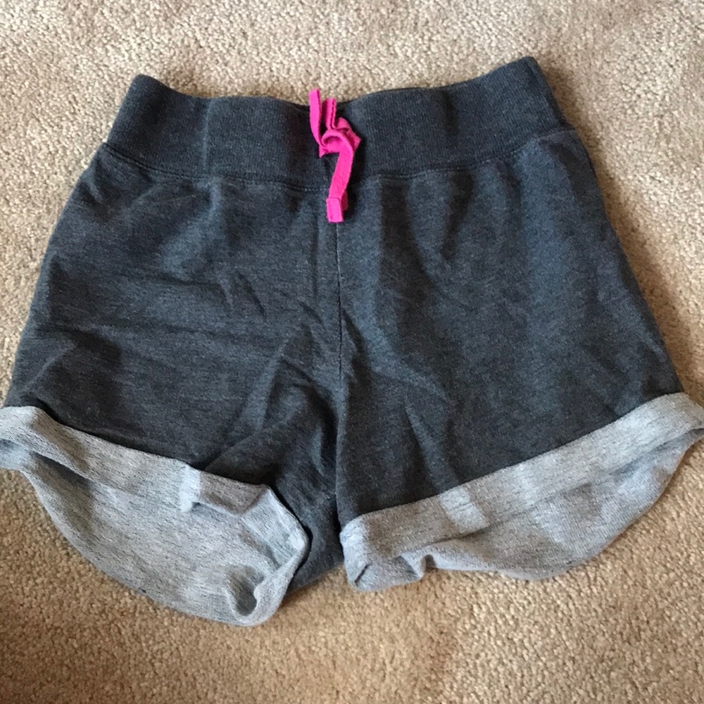 Dark grey shorts with elastic waist band